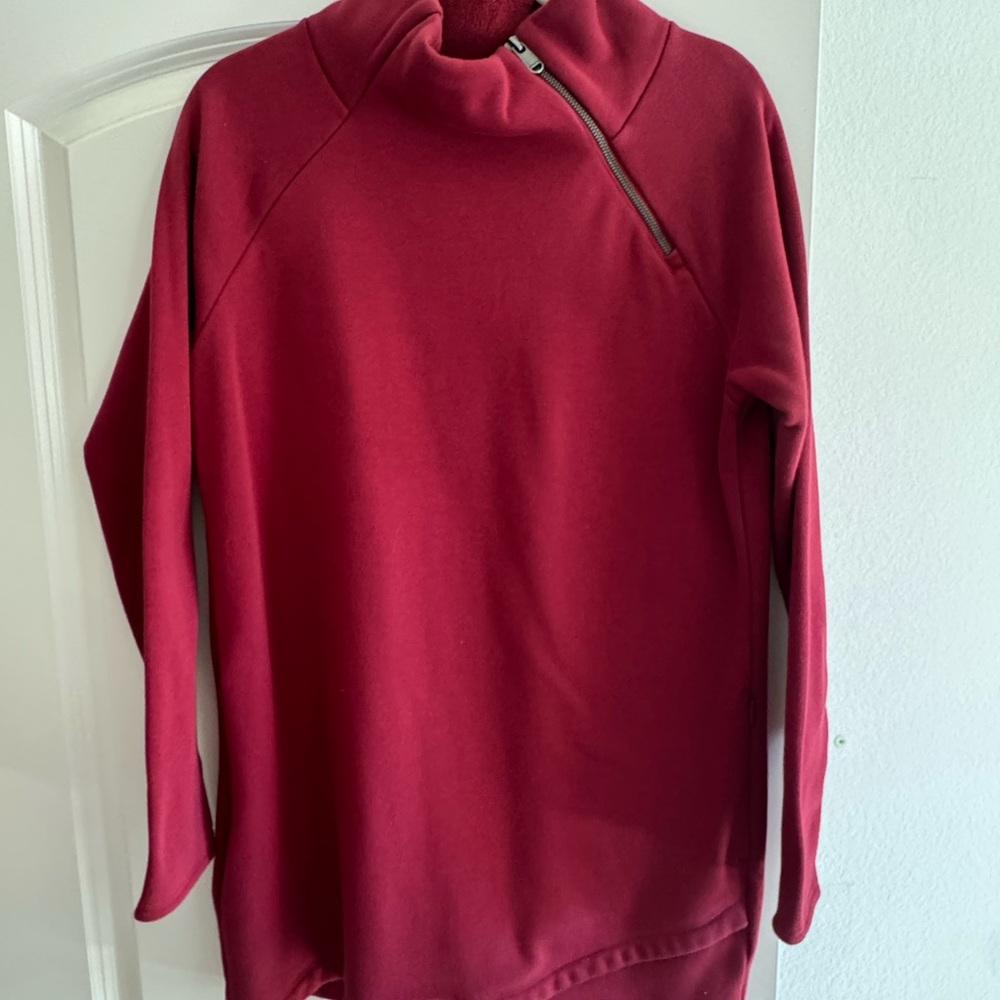 Athleta Cozy Karma Asymmetrical Sweatshirt Dress
